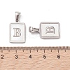 304 Stainless Steel Pave Shell Pendants STAS-G327-01P-B-3