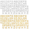 8 Sheets 2 Style Letter A~Z Acrylic Hotfix Rhinestone DIY-CP0012-54B-1
