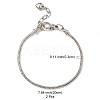 2Pcs Brass European Style Bracelets For Jewelry Making KK-YW0001-55-3