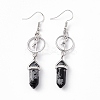 Gemstone Bullet & Dancer Dangle Earrings EJEW-I276-05P-2