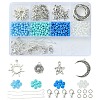 DIY Ocean Theme Glass Seed & Alloy Pendant Jewelry Kits DIY-FS0006-16-1