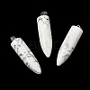 Natural Howlite Pointed Pendants G-F820-12A-1