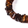 Natural Amber Beaded Stretch Bracelets for Men Women BJEW-T018-18-3