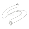 304 Stainless Steel White Enamel & Crystal Rhinestone Dog Pendant Necklaces for Women NJEW-M101-03P-2