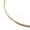 Ion Plating(IP) 304 Stainless Steel Round Snake Chains Bracelets BJEW-K240-02G-2
