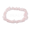 Natural Rose Quartz Chips Beaded Stretch Bracelets for Women BJEW-JB10046-01-2