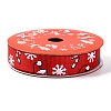 5 Yards Christmas Polyester Printed Grosgrain Ribbon OCOR-A008-01H-1