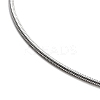 Ion Plating(IP) Adjustable 304 Stainless Steel Snake Chain Necklaces NJEW-K270-01P-3