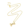 Brass Micro Pave Clear Cubic Zirconia Pendant Necklaces NJEW-Z038-01G-I-1