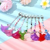 4Pcs Angel Acrylic & Glass Pendant Decorations HJEW-YW00060-01-4