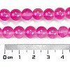 Frosted Transparent Glass Bead Strands X1-GLAA-P065-8mm-11-3
