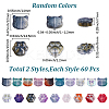 120Pcs 2 Styles Transparent Glass Beads GLAA-SC0003-01-2