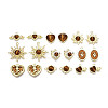 18Pcs 9 Styles Alloy Resin Pendants PALLOY-N185-01G-1