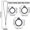 24Pcs 2 Style Silicone Rings with 12Pcs Adjustable Necklace Lanyard Anti-Lost Pendant Holder DIY-GF0008-09A-2