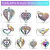 20Pcs 10 Styles Plated Alloy Pendants PALLOY-CJ0002-17-2