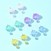 10Pcs 5 Colors Luminous Epoxy Resin Mushroom Pendants RESI-FS0001-99-7
