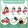 3Pcs 3 Colors PU Leather Alloy Keychains KEYC-TA0001-42-3