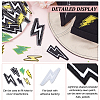 36Pcs 6 Style Lightning Bolt Polyester Computerized Embroidery Iron on Patches PATC-FG0001-14-4