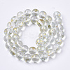 Transparent Spray Painted Glass Bead Strands GLAA-N035-03D-B09-2