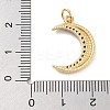 Moon Theme Rack Plating Brass Micro Pave Cubic Zirconia Pendants LS-KK-Z071-52G-07-3