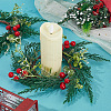 PP Plastic and Foam and Wire Christmas Wreath AJEW-WH20060-21-3