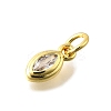 Brass Micro Pave Cubic Zirconia Pendants KK-Z102-06G-02-2