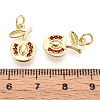 Brass Micro Pave Cubic Zirconia Pendants KK-N265-28G-3