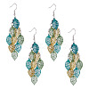 2 Pairs 430 Stainless Steel Leaf Dangle Earrings EJEW-TA0001-83D-2