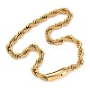 10MM 304 Stainless Steel Rope Chain Necklaces NJEW-C099-07A-G-4