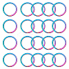 20Pcs 304 Stainless Steel Split Key Rings FIND-UN0003-53-1