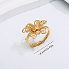 Adjustable Brass Open Cuff Rings for Women JT1474-1-4