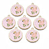 Rack Plating Alloy Enamel Pendants LS-ENAM-N055-047-1