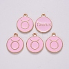 Alloy Enamel Pendants X-ENAM-S124-01B-09C-2