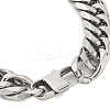 Non-Tarnish 304 Stainless Steel Cuban Link Chain Bracelets for Men BJEW-B093-03P-3
