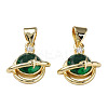 Brass Micro Pave Cubic Zirconia Pendants ZIRC-N039-238-2