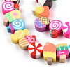 Handmade Polymer Clay Beads Strands X-CLAY-N010-088A-3