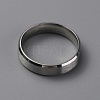 Matte Style 304 Stainless Steel Wide Band Finger Rings for Women Men RJEW-WH0009-14G-P-2