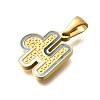304 Stainless Steel Pendants STAS-K297-01G-H-2