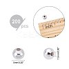 200Pcs Brass Round Spacer Beads KK-PH0003-73A-4