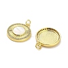 Brass Micro Pave Clear Cubic Zirconia Pendants KK-K365-02B-G-2