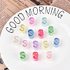 UV Plating Transparent Acrylic European Beads OACR-M027-02S-1