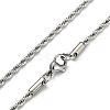 304 Stainless Steel Necklaces Unisex Rope Chain Necklaces NJEW-507L-10-3