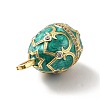 Rack Plating Brass Micro Pave Cubic Zirconia Enamel Pendants KK-M230-11G-3