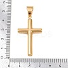 316 Surgical Stainless Steel & Clear Cubic Zirconia Pendants STAS-A137-03A-G-3