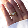 Sterling Silver CZ Eye-Shaped Ring for Women Wedding Party Gift KW2493-4-2