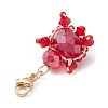 Tortoise Glass Bead Pendants Decorations HJEW-MZ00025-4