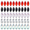 50Pcs 5 Colors Rhinestone Pendants RGLA-DC0001-10-1