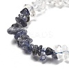 Natural Quartz Crystal & Iolite Beads Strands G-L610-A30-01-4