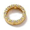 Rack Plating Brass with Cubic Zirconia Bead Frame KK-S406-09D-G-1