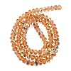 Electroplate Transparent Glass Beads Strands EGLA-A046-01B-25-3